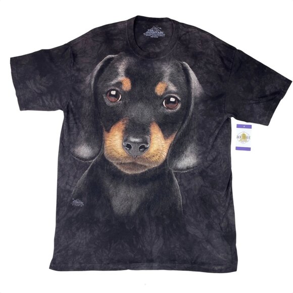 The Mountain Black Labrador Dog Graphic Tie Dye TShirt XL USA Made Vincent Hie - Picture 2 of 15